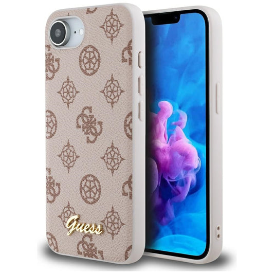 Θήκη MagSafe για Apple iPhone 16e, Guess, Peony Script, Καφέ
