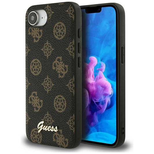 Θήκη MagSafe για Apple iPhone 16e, Guess, Peony Script, Μαύρη