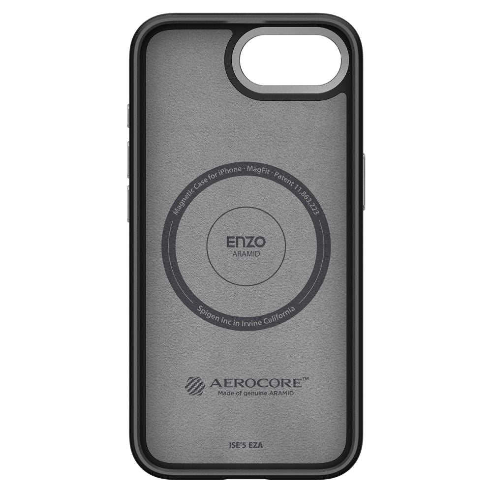 Θήκη MagSafe για Apple iPhone 17e / 16e, Spigen, Enzo Aramid, Ματ Μαύρη