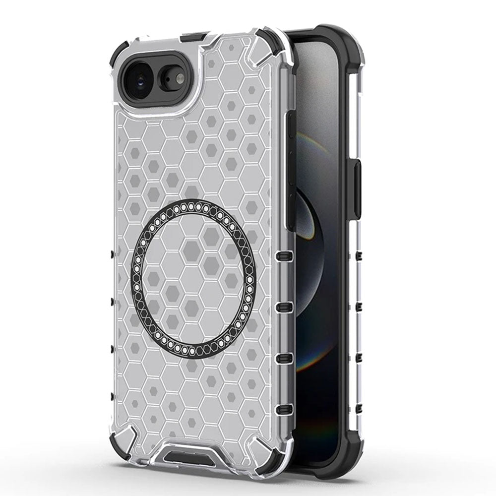 Θήκη MagSafe για Apple iPhone 17e / 16e, Techsuit, HoneyComb Shield, Λευκό