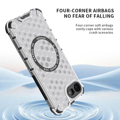 Θήκη MagSafe για Apple iPhone 17e / 16e, Techsuit, HoneyComb Shield, Λευκό
