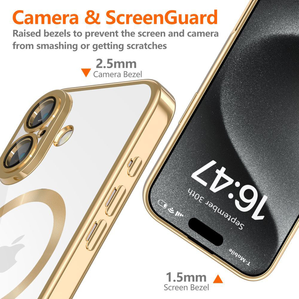Θήκη MagSafe για Apple iPhone 17e / 16e, Techsuit, Luxury Crystal, Ροζ