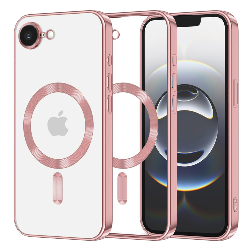 Θήκη MagSafe για Apple iPhone 17e / 16e, Techsuit, Luxury Crystal, Ροζ