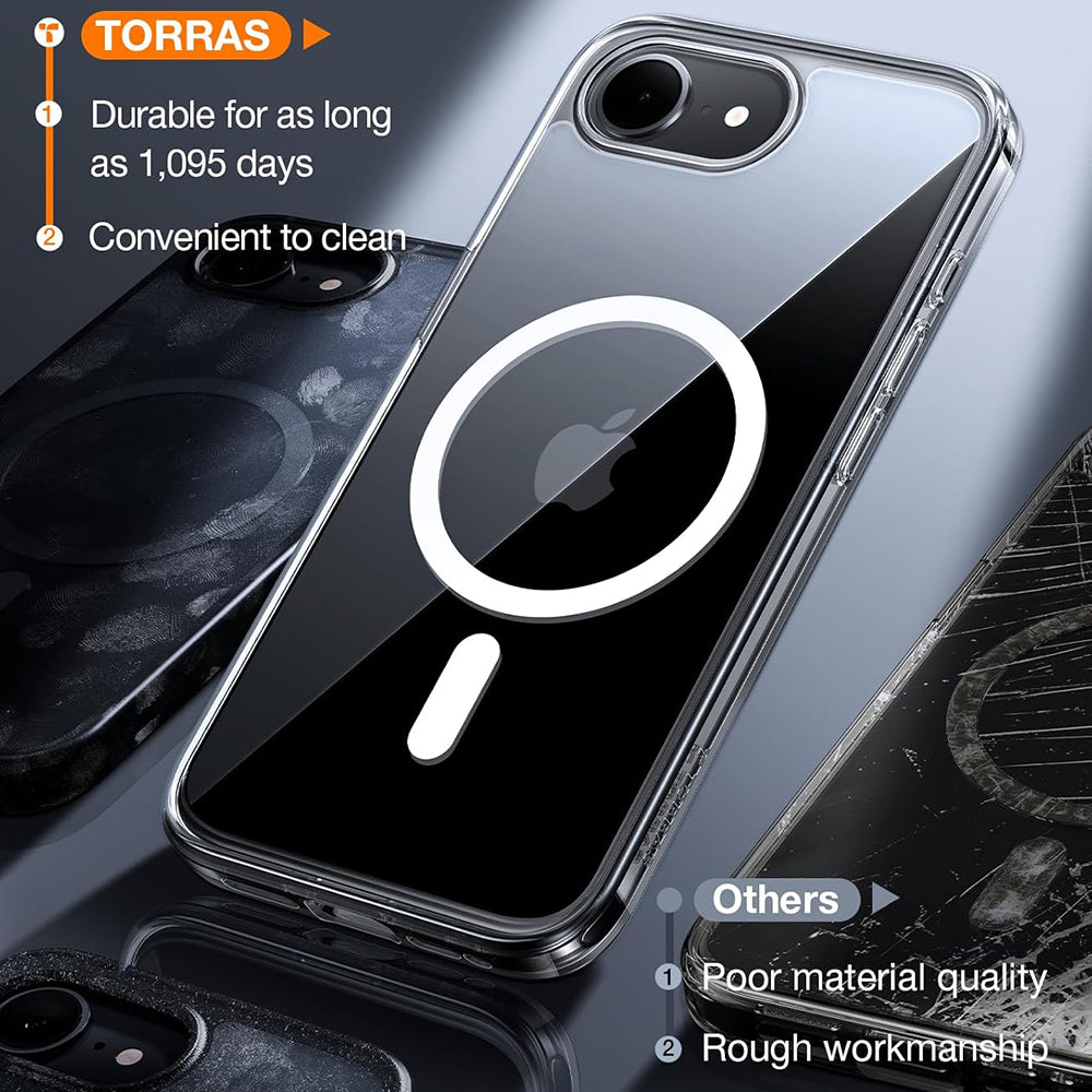 Θήκη MagSafe για Apple iPhone 17e / 16e, Torras, Guardian, Διαφανής