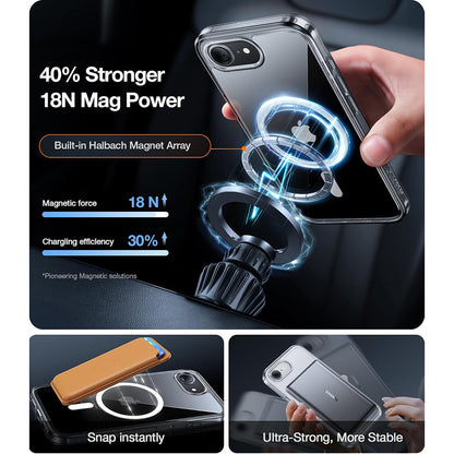 Θήκη MagSafe για Apple iPhone 17e / 16e, Torras, Guardian, Διαφανής