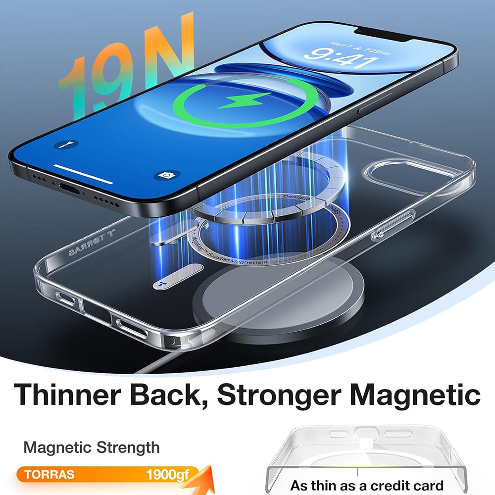 Θήκη MagSafe για Apple iPhone 17e / 16e, Torras, OriginFit, Διαφανής