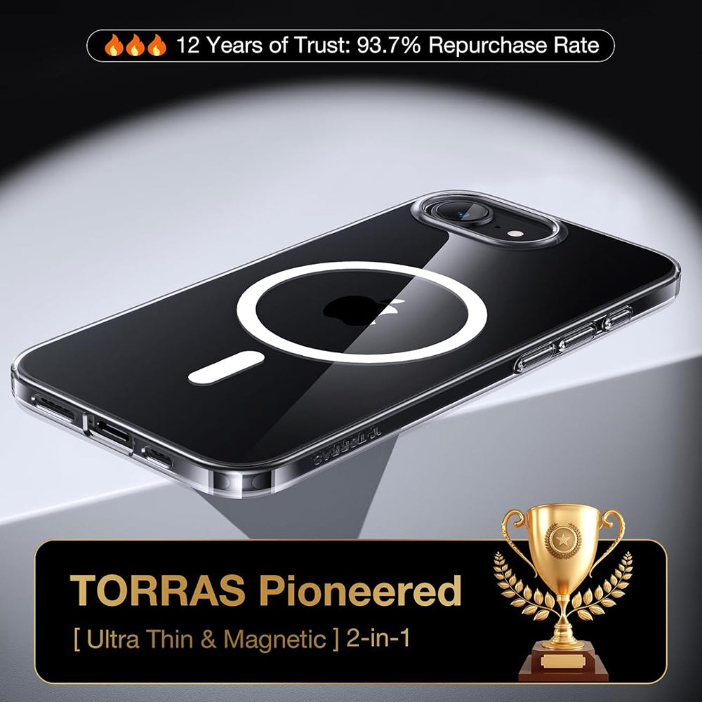 Θήκη MagSafe για Apple iPhone 17e / 16e, Torras, OriginFit, Διαφανής