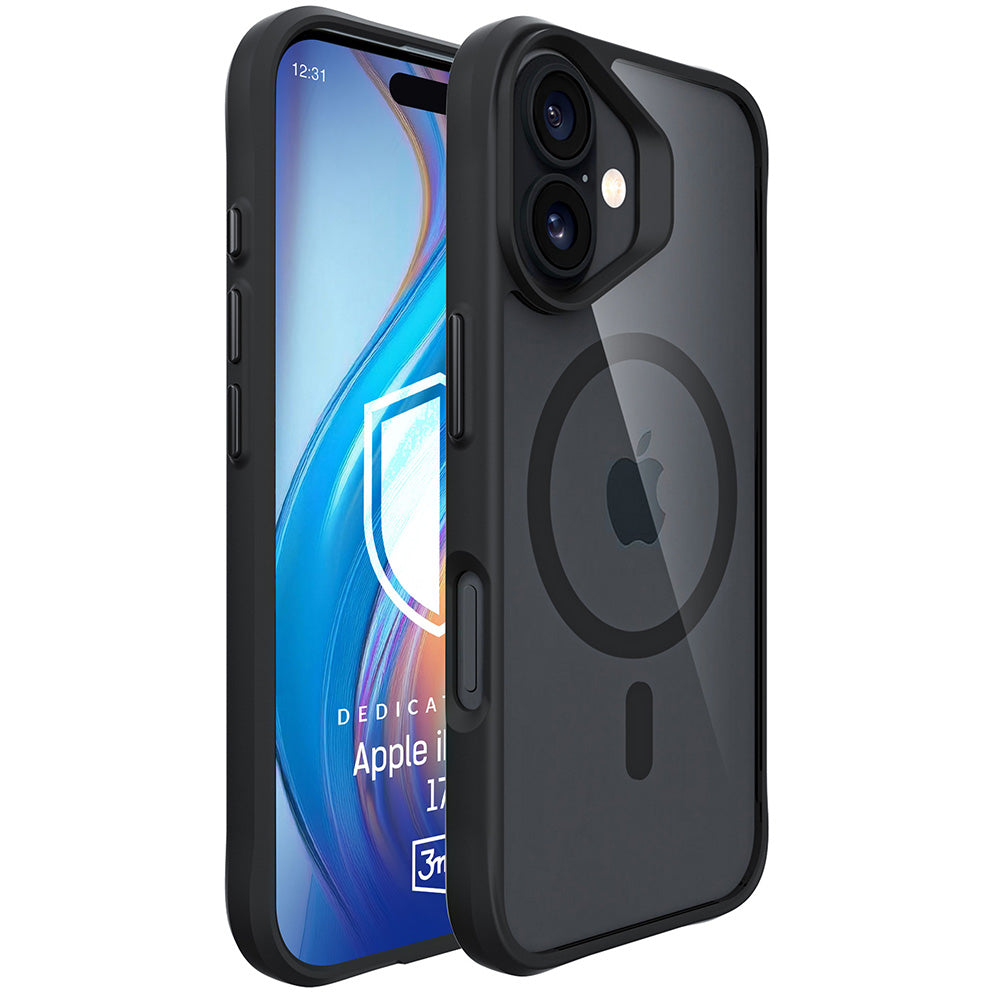 Θήκη MagSafe για Apple iPhone 17, 3MK, Satin Armor, Μαύρη