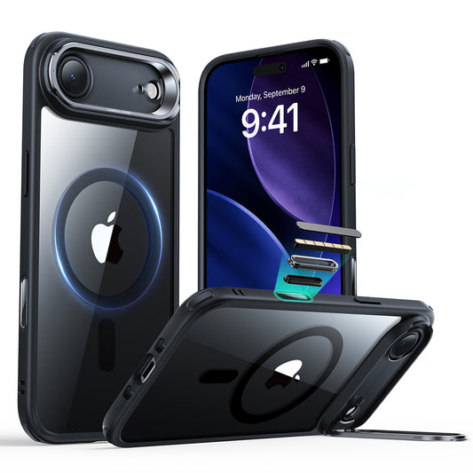 Θήκη MagSafe για Apple iPhone 17 Air, ESR, Classic Hybrid Kickstand, Διάφανη Μαύρη