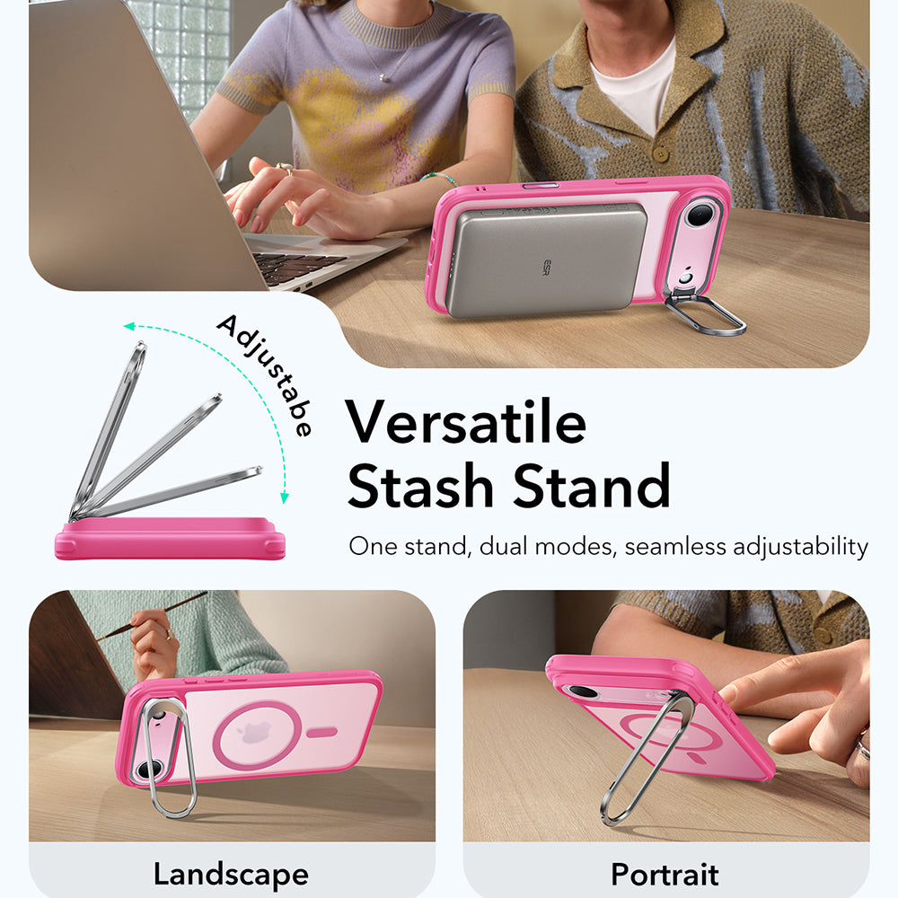 Θήκη MagSafe για Apple iPhone 17 Air, ESR, Classic Hybrid Kickstand, Ροζ Σατέν
