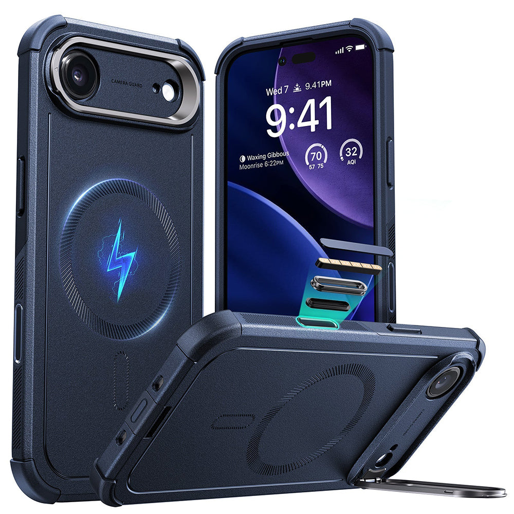 Θήκη MagSafe για Apple iPhone 17 Air, ESR, Cyber Armor Kickstand, Μπλε