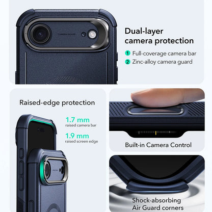 Θήκη MagSafe για Apple iPhone 17 Air, ESR, Cyber Armor Kickstand, Μπλε