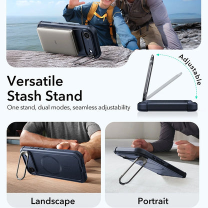 Θήκη MagSafe για Apple iPhone 17 Air, ESR, Cyber Armor Kickstand, Μπλε