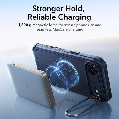 Θήκη MagSafe για Apple iPhone 17 Air, ESR, Cyber Armor Kickstand, Μπλε