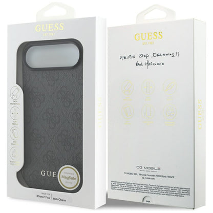 Θήκη MagSafe για Apple iPhone 17 Air, Guess, 4G Charm Cradle, Μαύρη