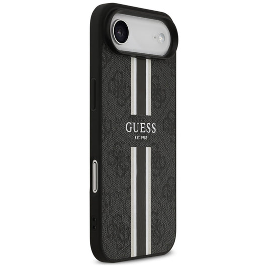 Θήκη MagSafe για Apple iPhone 17 Air, Guess, 4G Printed Stripes, Μαύρη