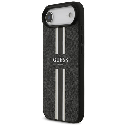 Θήκη MagSafe για Apple iPhone 17 Air, Guess, 4G Printed Stripes, Μαύρη