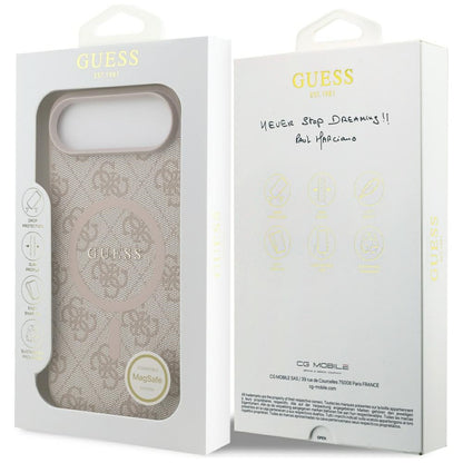 Θήκη MagSafe για Apple iPhone 17 Air, Guess, 4G Ring Classic Logo, Ροζ