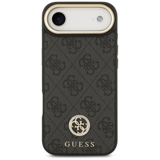 Θήκη MagSafe για Apple iPhone 17 Air, Guess, 4G Strass Logo with Big Strap, Μαύρη
