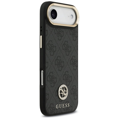 MagSafe Case for Apple iPhone 17 Air, Guess, 4G Strass Logo with Big Strap, Black
