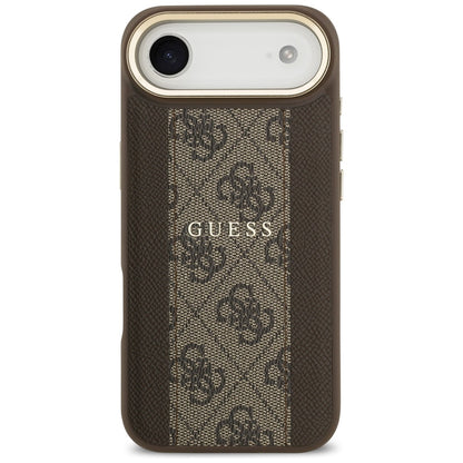 Θήκη MagSafe για Apple iPhone 17 Air, Guess, 4G Stripe, Καφέ