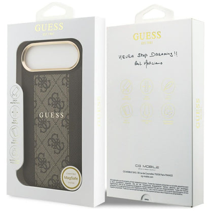 Θήκη MagSafe για Apple iPhone 17 Air, Guess, 4G Stripe, Καφέ