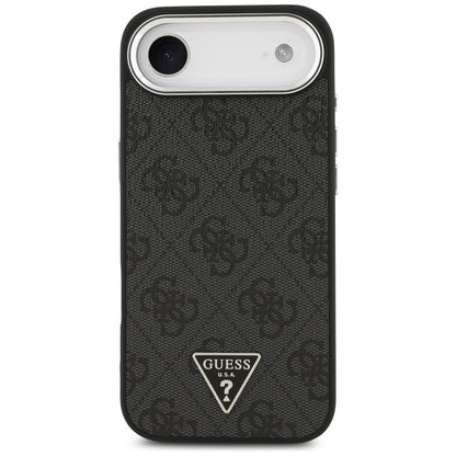 MagSafe Case for Apple iPhone 17 Air, Guess, 4G Triangle Logo, Black Silver