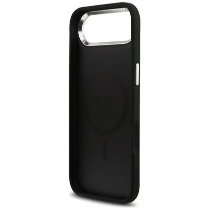 MagSafe Case for Apple iPhone 17 Air, Guess, 4G Triangle Logo, Black Silver