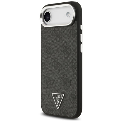 MagSafe Case for Apple iPhone 17 Air, Guess, 4G Triangle Logo, Black Silver