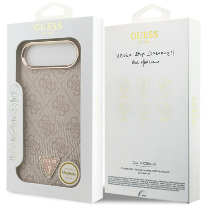 Θήκη MagSafe για Apple iPhone 17 Air, Guess, 4G Triangle Logo, Ροζ Χρυσό