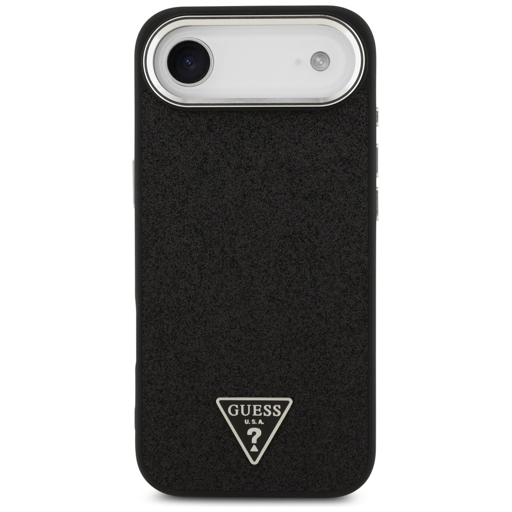 Θήκη MagSafe για Apple iPhone 17 Air, Guess, Glitter Triangle Logo, Μαύρη