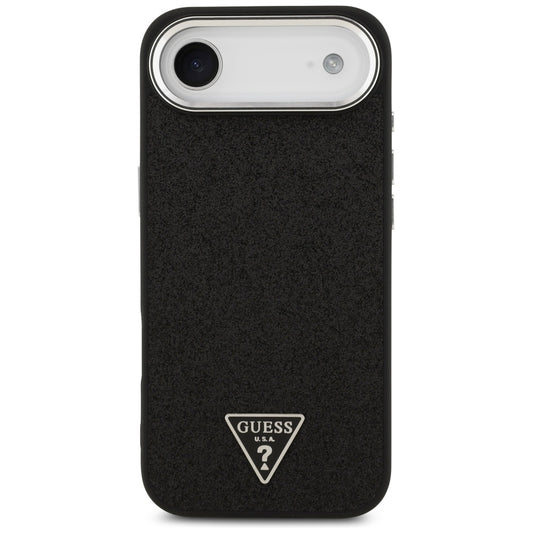 Θήκη MagSafe για Apple iPhone 17 Air, Guess, Glitter Triangle Logo, Μαύρη