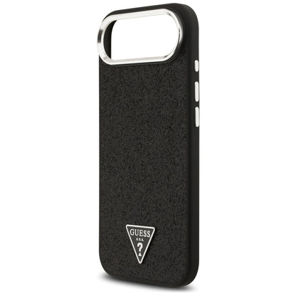 Θήκη MagSafe για Apple iPhone 17 Air, Guess, Glitter Triangle Logo, Μαύρη