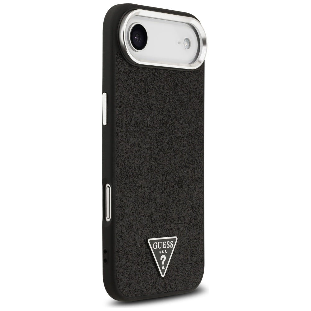 Θήκη MagSafe για Apple iPhone 17 Air, Guess, Glitter Triangle Logo, Μαύρη