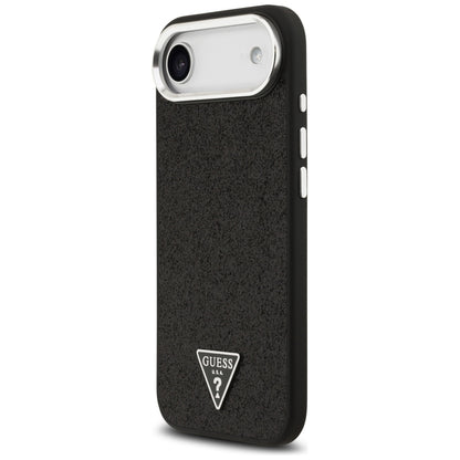 Θήκη MagSafe για Apple iPhone 17 Air, Guess, Glitter Triangle Logo, Μαύρη