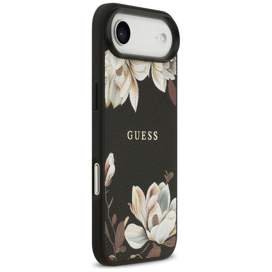 Θήκη MagSafe για Apple iPhone 17 Air, Guess, Grained Flowers, Μαύρη