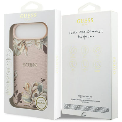 Θήκη MagSafe για Apple iPhone 17 Air, Guess, Grained Flowers, Ροζ