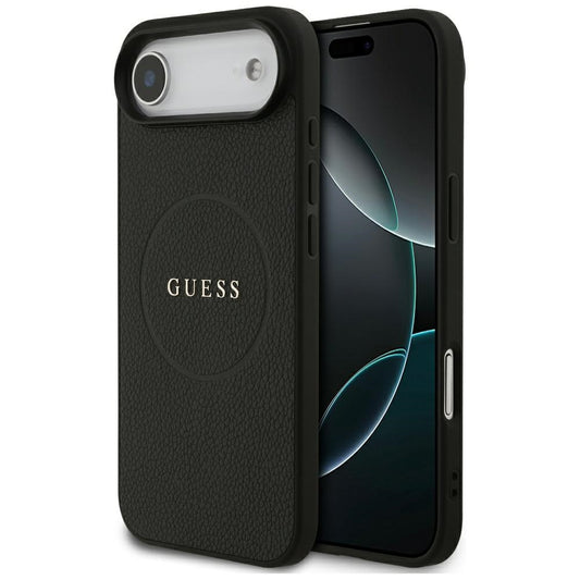 Θήκη MagSafe για Apple iPhone 17 Air, Guess, Grained Gold Ring, Μαύρη