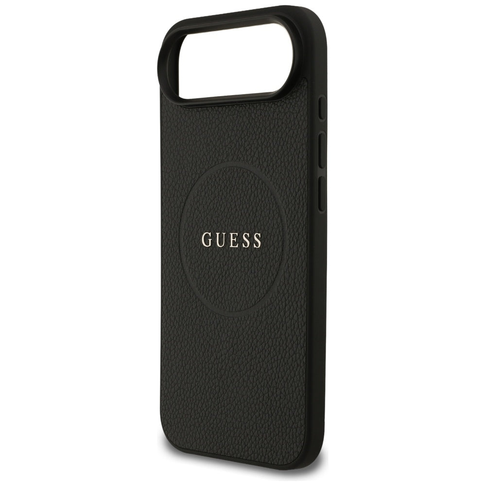 Θήκη MagSafe για Apple iPhone 17 Air, Guess, Grained Gold Ring, Μαύρη