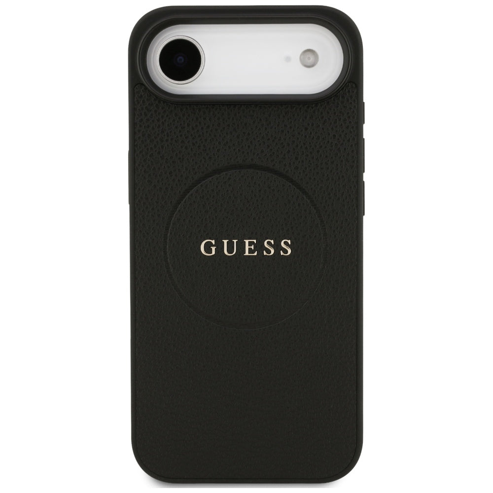 Θήκη MagSafe για Apple iPhone 17 Air, Guess, Grained Gold Ring, Μαύρη