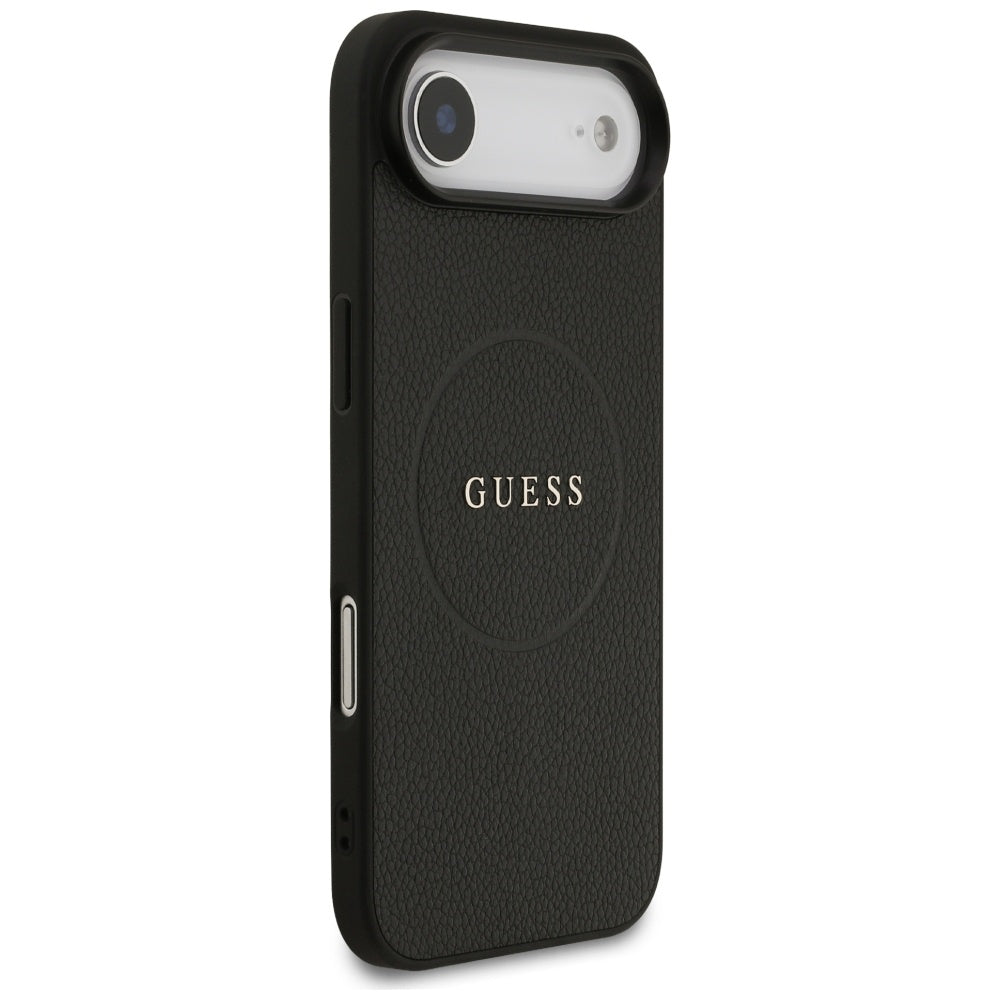 Θήκη MagSafe για Apple iPhone 17 Air, Guess, Grained Gold Ring, Μαύρη