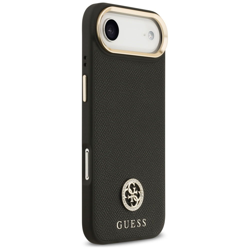 Θήκη MagSafe για Apple iPhone 17 Air, Guess, Grained Strass Logo, Μαύρη