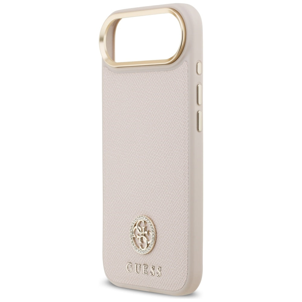 MagSafe Case for Apple iPhone 17 Air, Guess, Grained Strass Logo, Pink