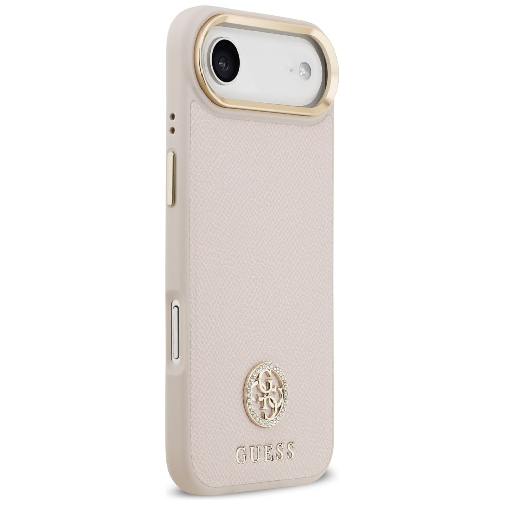 MagSafe Case for Apple iPhone 17 Air, Guess, Grained Strass Logo, Pink