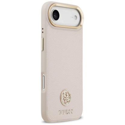 MagSafe Case for Apple iPhone 17 Air, Guess, Grained Strass Logo, Pink
