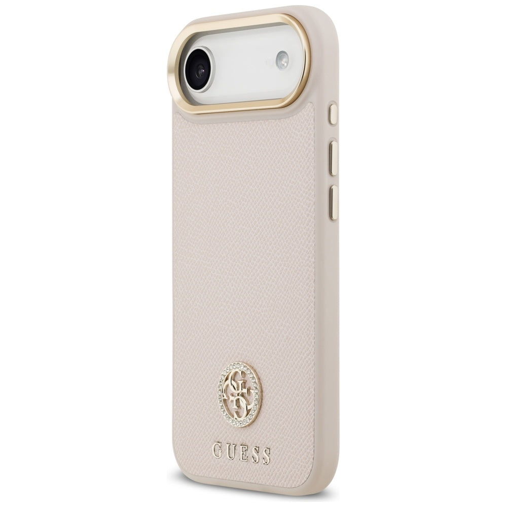 MagSafe Case for Apple iPhone 17 Air, Guess, Grained Strass Logo, Pink