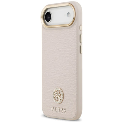 MagSafe Case for Apple iPhone 17 Air, Guess, Grained Strass Logo, Pink
