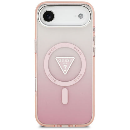 Θήκη MagSafe για Apple iPhone 17 Air, Guess, IML Gradient Triangle Logo, Ροζ