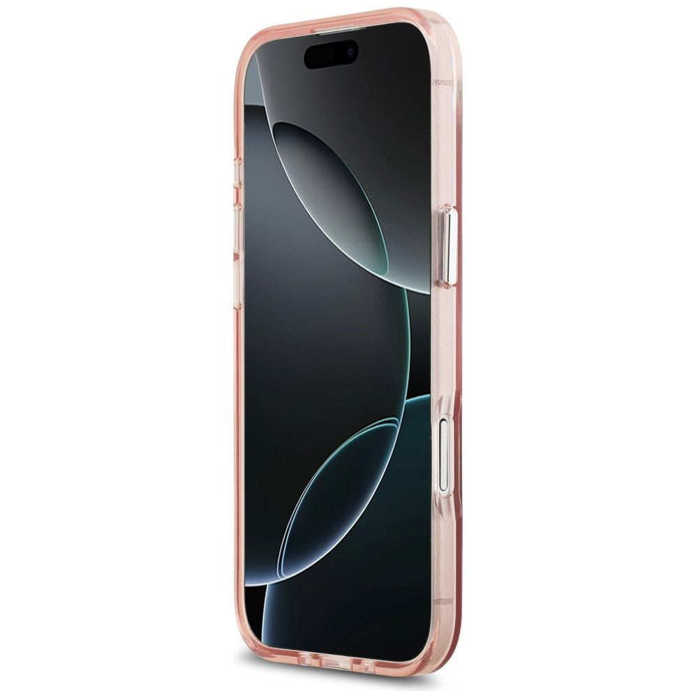Θήκη MagSafe για Apple iPhone 17 Air, Guess, IML Gradient Triangle Logo, Ροζ
