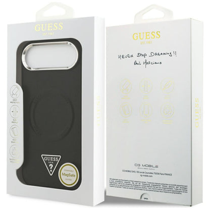 MagSafe Case for Apple iPhone 17 Air, Guess, Triangle Logo, Black Silver